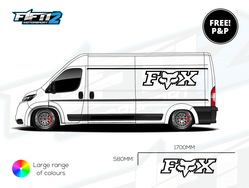2X XXL Fox Racing Motocross Moto X Véhicule Van decals stickers Graphics Dirt